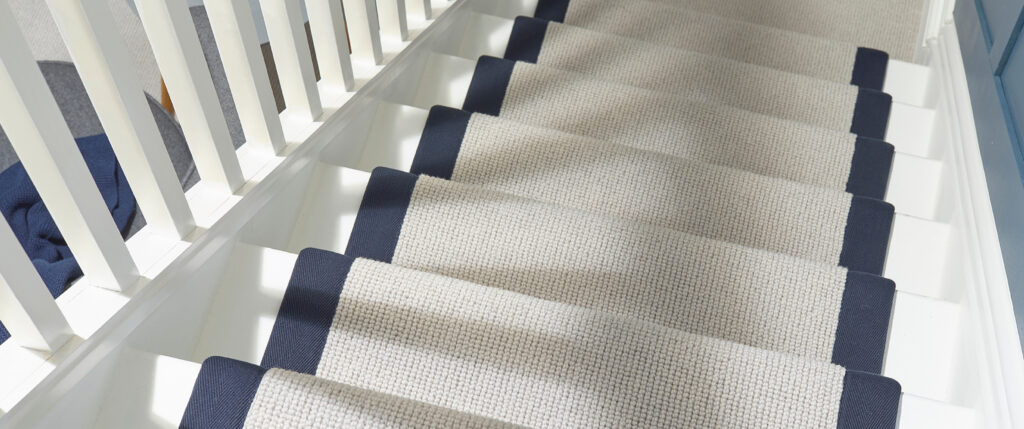 Wool carpet on stairs